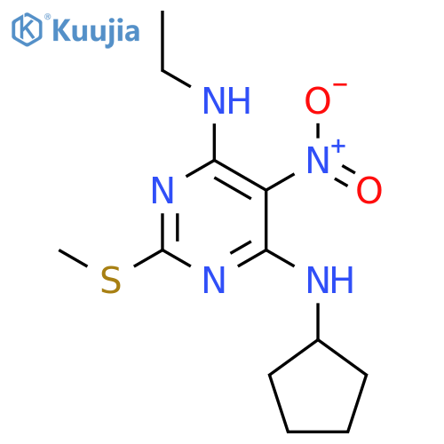 4,6-Pyrimidinediamine, N-cyclopentyl-N'-ethyl-2-(methylthio)-5-nitro- structure