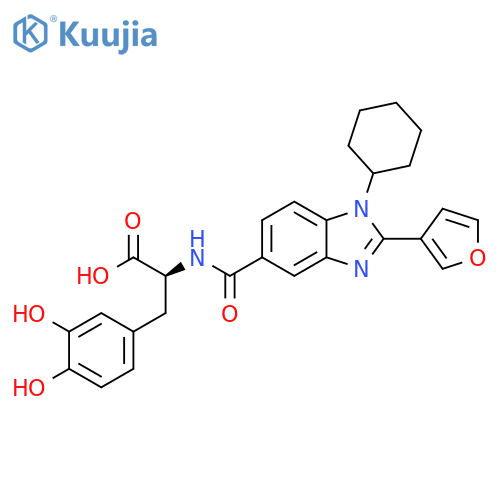 L-Tyrosine,N-[[1-cyclohexyl-2-(3-furanyl)-1H-benzimidazol-5-yl]carbonyl]-3-hydroxy- structure