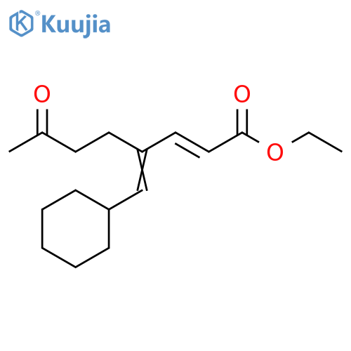 2-Octenoic acid, 4-(cyclohexylmethylene)-7-oxo-, ethyl ester, (2E)- structure