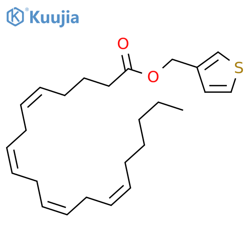 5,8,11,14-Eicosatetraenoicacid, 3-thienylmethyl ester, (5Z,8Z,11Z,14Z)- structure