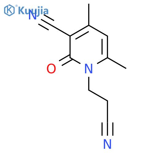 1-(2-Cyanoethyl)-4,6-dimethyl-2-oxo-1,2-dihydropyridine-3-carbonitrile structure