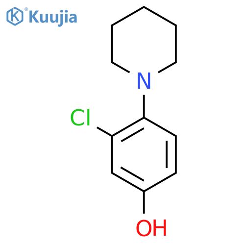 3-chloro-4-(piperidin-1-yl)phenol structure