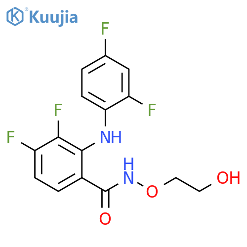 Benzamide,2-[(2,4-difluorophenyl)amino]-3,4-difluoro-N-(2-hydroxyethoxy)- structure