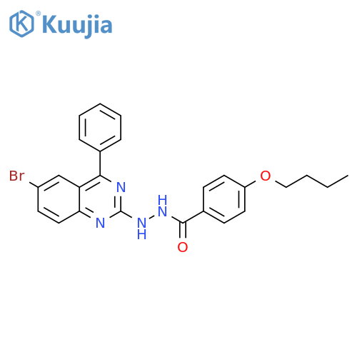 N'-(6-bromo-4-phenylquinazolin-2-yl)-4-butoxybenzohydrazide structure