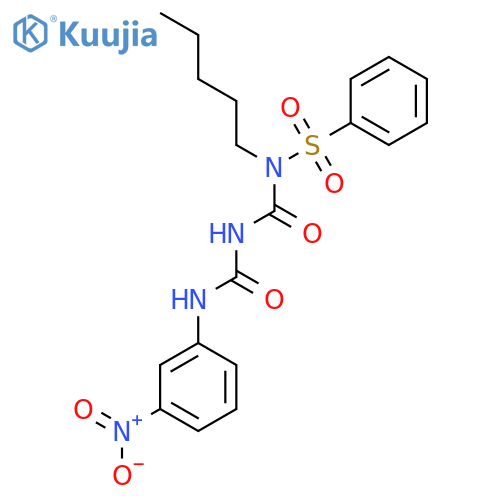 1-{(benzenesulfonyl)(pentyl)carbamoylamino}-N-(3-nitrophenyl)formamide structure