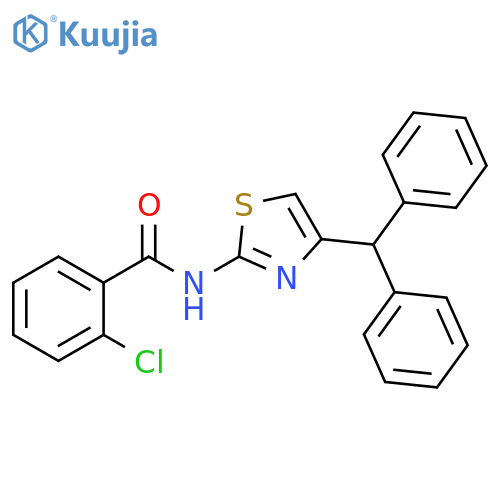 2-chloro-N-4-(diphenylmethyl)-1,3-thiazol-2-ylbenzamide structure