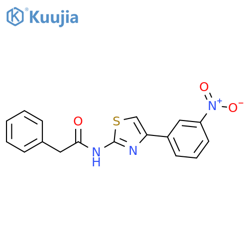 N-4-(3-nitrophenyl)-1,3-thiazol-2-yl-2-phenylacetamide structure