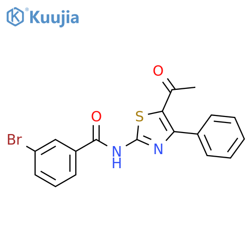 N-(5-acetyl-4-phenyl-1,3-thiazol-2-yl)-3-bromobenzamide structure