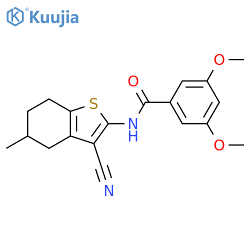 N-(3-cyano-5-methyl-4,5,6,7-tetrahydro-1-benzothiophen-2-yl)-3,5-dimethoxybenzamide structure