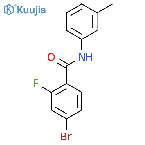 4-bromo-2-fluoro-N-(3-methylphenyl)benzamide structure
