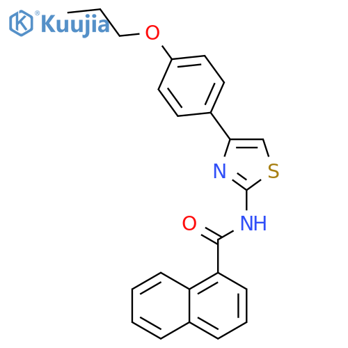 N-4-(4-propoxyphenyl)-1,3-thiazol-2-ylnaphthalene-1-carboxamide structure
