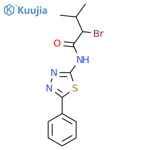 2-bromo-3-methyl-N-(5-phenyl-1,3,4-thiadiazol-2-yl)butanamide structure