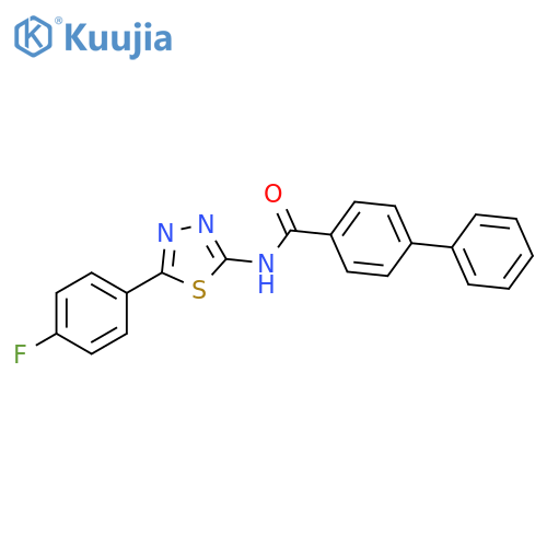 N-5-(4-fluorophenyl)-1,3,4-thiadiazol-2-yl-1,1'-biphenyl-4-carboxamide structure
