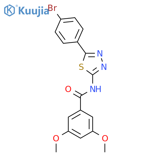 N-5-(4-bromophenyl)-1,3,4-thiadiazol-2-yl-3,5-dimethoxybenzamide structure