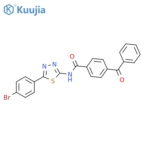 4-benzoyl-N-5-(4-bromophenyl)-1,3,4-thiadiazol-2-ylbenzamide structure