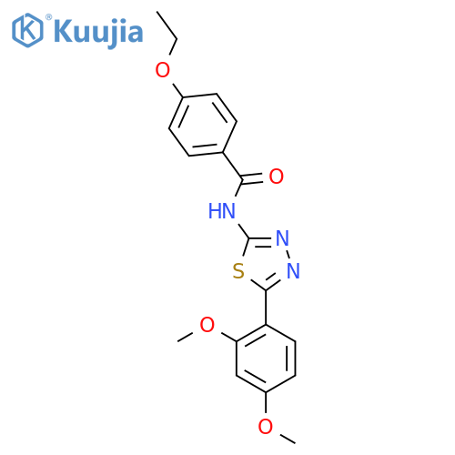 N-[5-(2,4-dimethoxyphenyl)-1,3,4-thiadiazol-2-yl]-4-ethoxybenzamide structure