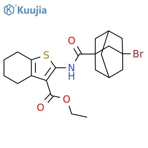 ethyl 2-(3-bromoadamantane-1-amido)-4,5,6,7-tetrahydro-1-benzothiophene-3-carboxylate structure