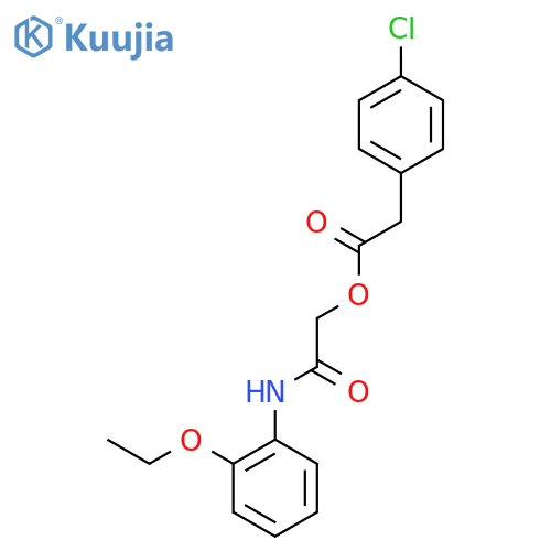 (2-ethoxyphenyl)carbamoylmethyl 2-(4-chlorophenyl)acetate structure