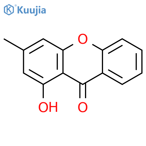 1-hydroxy-3-methyl-9H-xanthen-9-one structure