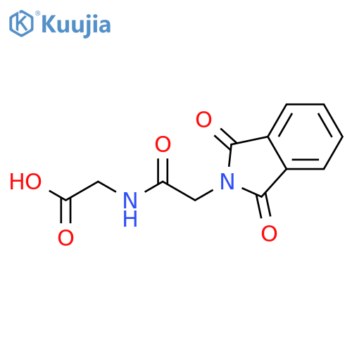 2-2-(1,3-dioxo-2,3-dihydro-1H-isoindol-2-yl)acetamidoacetic acid structure