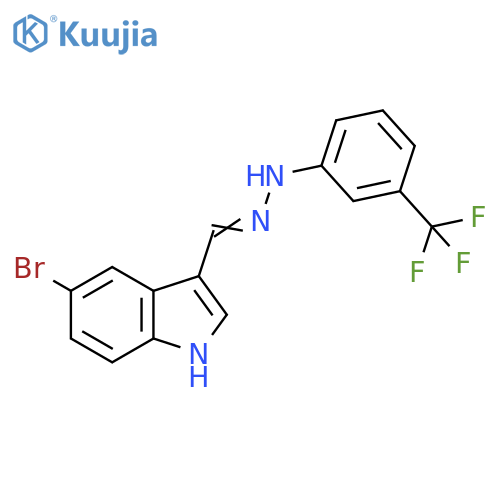 5-Bromo-1H-indole-3-carbaldehyde N-3-(trifluoromethyl)phenylhydrazone structure