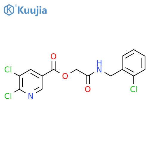 {[(2-Chlorophenyl)methyl]carbamoyl}methyl 5,6-dichloropyridine-3-carboxylate structure