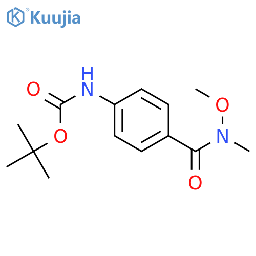 tert-butyl N-{4-methoxy(methyl)carbamoylphenyl}carbamate structure