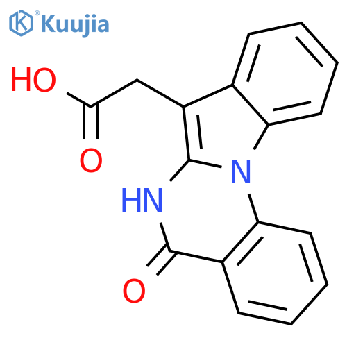 2-{5-oxo-5H,6H-indolo1,2-aquinazolin-7-yl}acetic acid structure