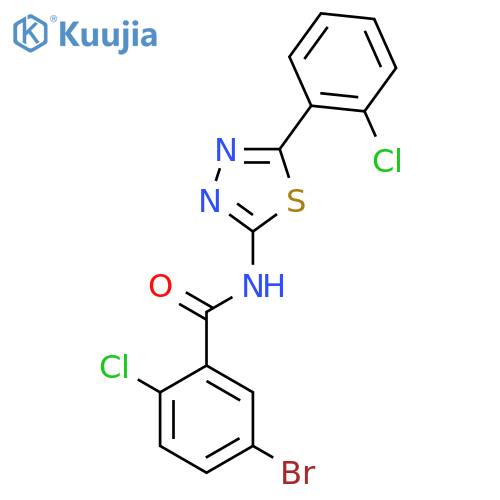 5-bromo-2-chloro-N-5-(2-chlorophenyl)-1,3,4-thiadiazol-2-ylbenzamide structure