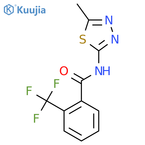 N-(5-methyl-1,3,4-thiadiazol-2-yl)-2-(trifluoromethyl)benzamide structure
