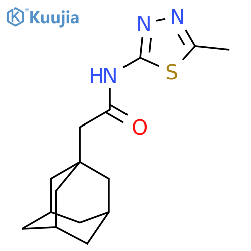 2-(adamantan-1-yl)-N-(5-methyl-1,3,4-thiadiazol-2-yl)acetamide structure