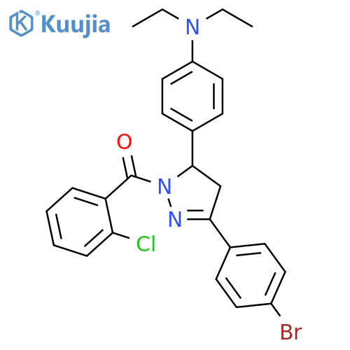 4-3-(4-bromophenyl)-1-(2-chlorobenzoyl)-4,5-dihydro-1H-pyrazol-5-yl-N,N-diethylaniline structure