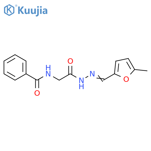 N-({N'-(1E)-(5-methylfuran-2-yl)methylidenehydrazinecarbonyl}methyl)benzamide structure