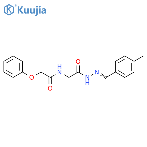 N-({N'-[(1E)-(4-methylphenyl)methylidene]hydrazinecarbonyl}methyl)-2-phenoxyacetamide structure
