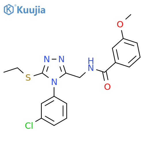 N-{4-(3-chlorophenyl)-5-(ethylsulfanyl)-4H-1,2,4-triazol-3-ylmethyl}-3-methoxybenzamide structure