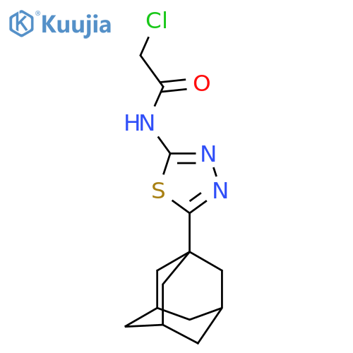 N-5-(adamantan-1-yl)-1,3,4-thiadiazol-2-yl-2-chloroacetamide structure
