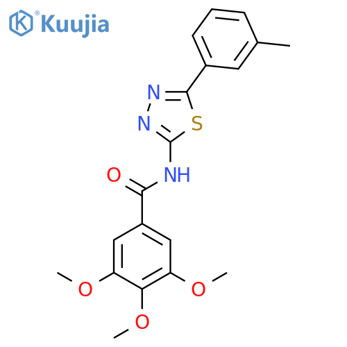 3,4,5-trimethoxy-N-[5-(3-methylphenyl)-1,3,4-thiadiazol-2-yl]benzamide structure
