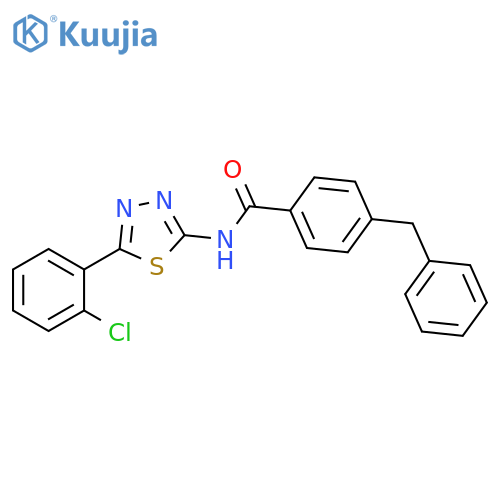 4-benzyl-N-[5-(2-chlorophenyl)-1,3,4-thiadiazol-2-yl]benzamide structure
