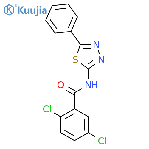 2,5-dichloro-N-(5-phenyl-1,3,4-thiadiazol-2-yl)benzamide structure