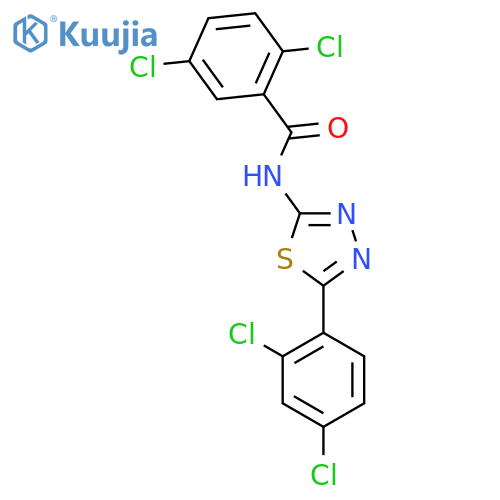 2,5-dichloro-N-5-(2,4-dichlorophenyl)-1,3,4-thiadiazol-2-ylbenzamide structure