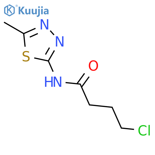 4-Chloro-N-(5-methyl-1,3,4-thiadiazol-2-yl)butanamide structure