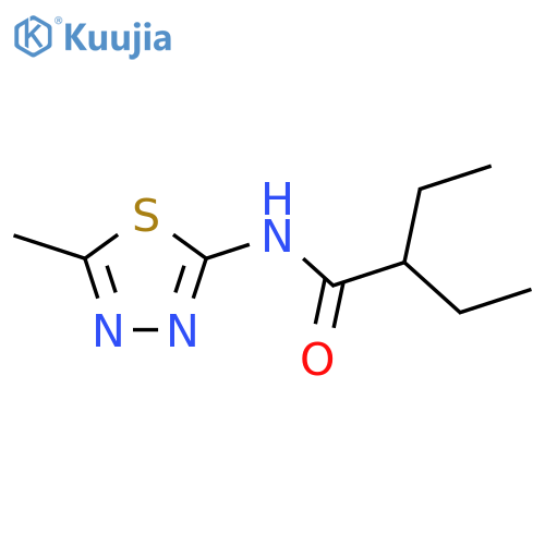 2-ethyl-N-(5-methyl-1,3,4-thiadiazol-2-yl)butanamide structure