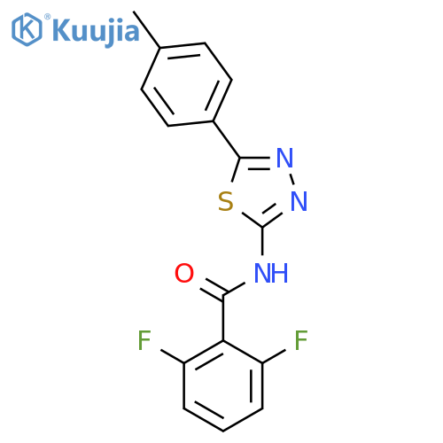 2,6-difluoro-N-5-(4-methylphenyl)-1,3,4-thiadiazol-2-ylbenzamide structure