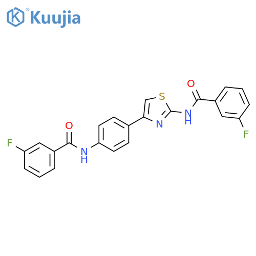 3-fluoro-N-{4-4-(3-fluorobenzamido)phenyl-1,3-thiazol-2-yl}benzamide structure