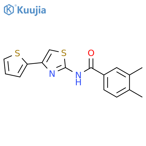 Benzamide, 3,4-dimethyl-N-[4-(2-thienyl)-2-thiazolyl]- structure