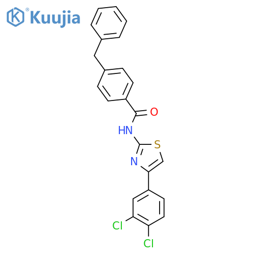 4-benzyl-N-4-(3,4-dichlorophenyl)-1,3-thiazol-2-ylbenzamide structure