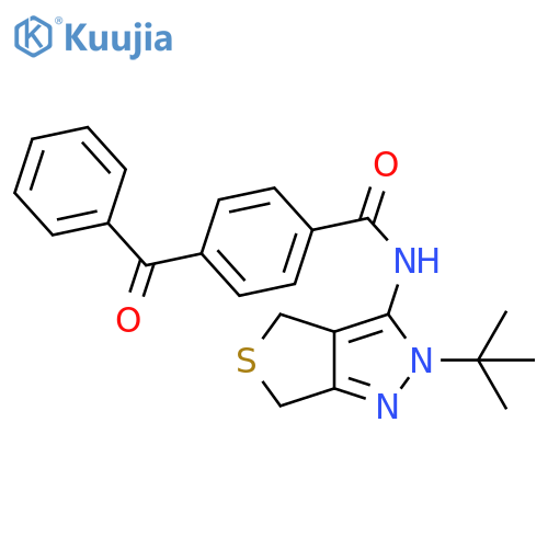 4-benzoyl-N-{2-tert-butyl-2H,4H,6H-thieno3,4-cpyrazol-3-yl}benzamide structure