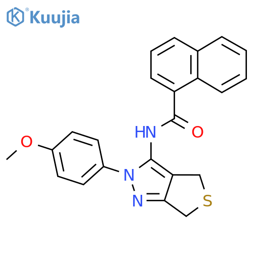 N-2-(4-methoxyphenyl)-2H,4H,6H-thieno3,4-cpyrazol-3-ylnaphthalene-1-carboxamide structure