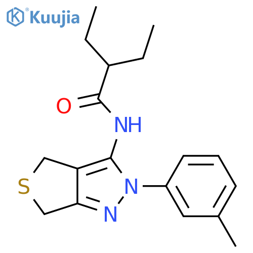 2-ethyl-N-2-(3-methylphenyl)-2H,4H,6H-thieno3,4-cpyrazol-3-ylbutanamide structure