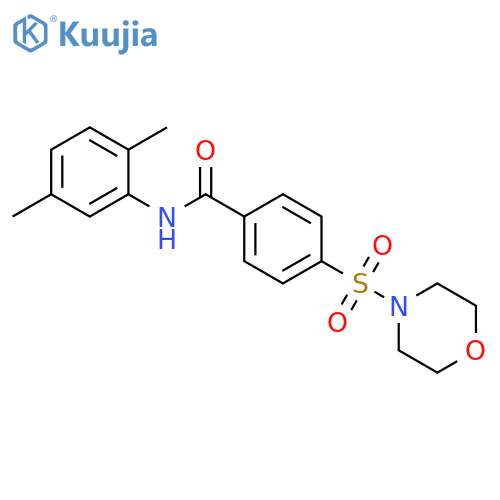 N-(2,5-dimethylphenyl)-4-(morpholine-4-sulfonyl)benzamide structure